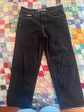 Empyre Black Kids Jeans with White Stitching